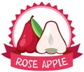 Banner design with rose apples