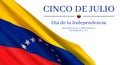 Banner design template with flag of Venezuela and text.