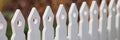 Banner detailed view of white picket fence