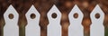 Banner detailed view of white picket fence