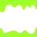 Banner dripping paint green cartoon style for background colorful, watercolor drips border, green frame of dripping creamy liquid Royalty Free Stock Photo