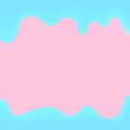 Banner dripping paint pink and blue for background colorful, watercolor drips border, blue frame of dripping creamy liquid