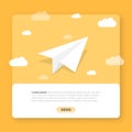 Banner of email marketing icon in flat style. Subscription to newsletter vector illustration on isolated background. Subscribe, Royalty Free Stock Photo