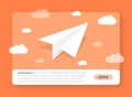 Banner of email marketing icon in flat style. Subscription to newsletter vector illustration on isolated background. Subscribe, Royalty Free Stock Photo