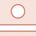 banner and patch on colored background