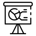 Banner estimator icon, outline style Royalty Free Stock Photo