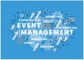 Banner event management concept vector illustration