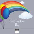 Banner Find Rainbow Day Royalty Free Stock Photo