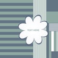 Banner flower empty in blue color text illustration