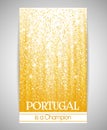 Banner, flyer or invitation to a party on the occasion of the victory of Portugal.