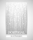 Banner, flyer or invitation to a party on the occasion of the victory of Portugal. Royalty Free Stock Photo