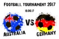 Banner football match Australia vs Germany