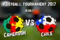 Banner football match Cameroon vs Chile