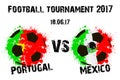 Banner football match Portugal vs Mexico