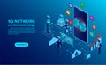 Banner 5G network wireless technology concept