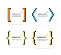 Banner Geometry Frame Set Abstract Advertising Design. Vector