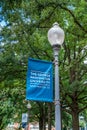 Banner on the George Washington University campus Royalty Free Stock Photo