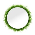 Banner With Grass Border Isolated