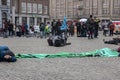 Banner On The Ground From The Rebellion Extinction Group At The Demonstration On The Dam At 6-1-2020 Amsterdam The Netherlands