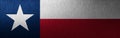 Banner of grunge Texas flag. Dirty Texas flag on a metal surface