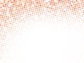 Banner with Halftone trendy peach fuzz color pattern. Abstract background for flier, poster, invitation card