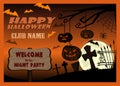 Banner for Halloween night party. Invitation card Royalty Free Stock Photo