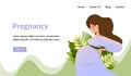 Banner of Happy Carefree Pregnancy. Royalty Free Stock Photo