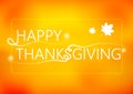Banner Happy Thanksgiving on autumn background