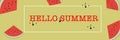 Banner Hello Summer with for webpage or mobile page