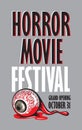 Banner for horror movie festival, scary cinema