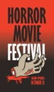 Banner for horror movie festival, scary cinema