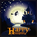 Banner with the inscription congratulation Happy Halloween Royalty Free Stock Photo