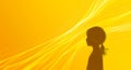 Banner International Childhood Cancer Awareness Day. Design on Mockup Silhouette of Little Royalty Free Stock Photo