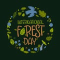 Banner with International Forests Day inscription