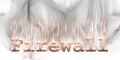 Banner of internet security buzzword text done with kirlian aura photography