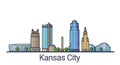 Flat line Kansas City banner