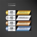 Banner and label design gold, bronze, silver, blue color Royalty Free Stock Photo