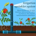 Banner Lettering Irrigation Sprinkler System.