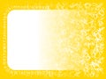 Banner with letters of the alphabet on yellow background for filling