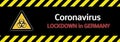 Banner lockdown in Germany corona virus background