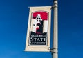 Banner and Logo on the Campus of San Diego State University Royalty Free Stock Photo