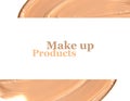 Banner of make up liquid foundation with space for text.