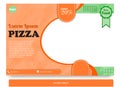 Banner menu pizza with full of color