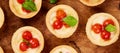 Banner of Mini tarts with cherry tomatoes