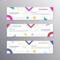 Banner with minimal design, cool geometric memphis background, Applicable for Banners, Header, Footer, Advertising