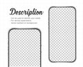 Realistic smartphone banner mockup isolated on background Royalty Free Stock Photo