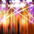 Banner neon light stage background