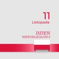 Banner november 11, poland independence day, vector template of the polish flag. National holiday. Flat flag on light background