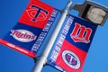 A banner outside Target Field