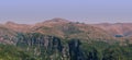 Banner of Panoramic view of mountain in National Park of Tzoumerka, Greece Epirus region. Mountain Royalty Free Stock Photo